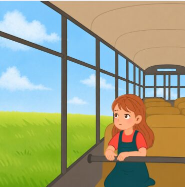 Sophie on the bus
